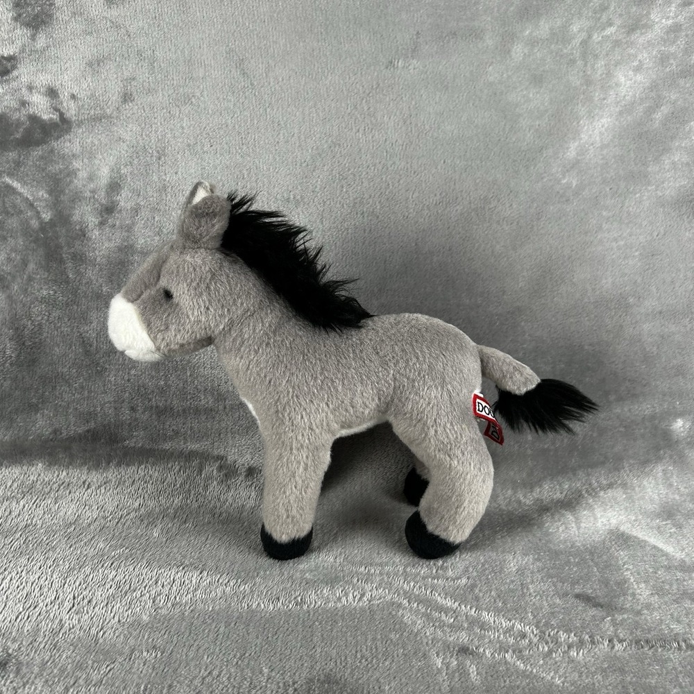 Plush Burro Donkey Borden Stuffed Animal Horse 8" Tall Douglas Cuddle Toy #4059‎
